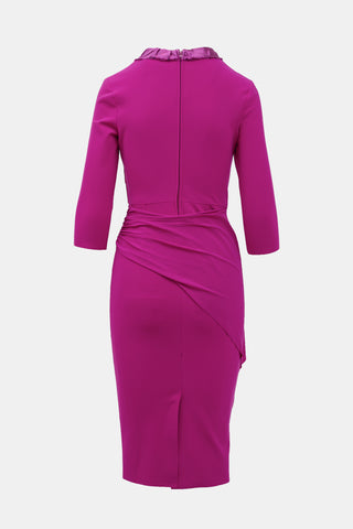 Greta Constantine Neoprene Gathered Dress