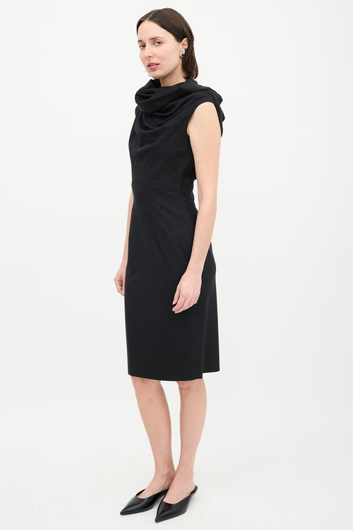 Greta Constantine Wool Cowl Neck Dress