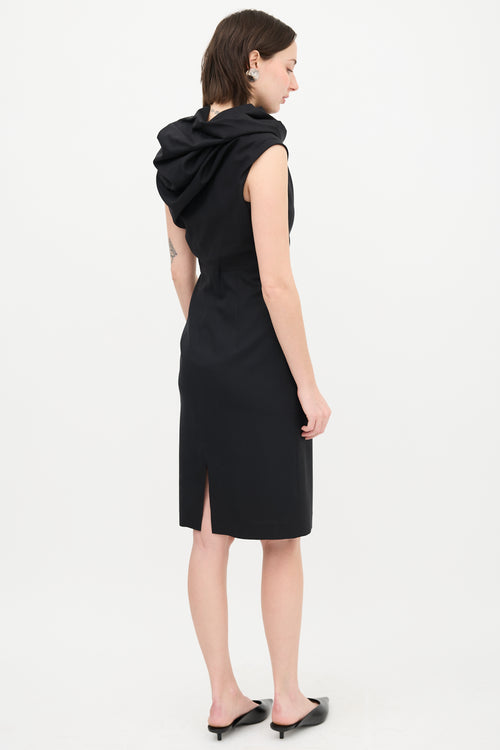 Greta Constantine Wool Cowl Neck Dress