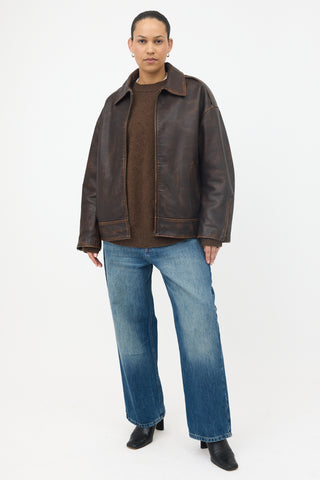 Grlfrnd Distressed Leather Alek Jacket