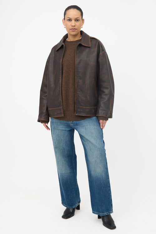 Grlfrnd Distressed Leather Alek Jacket