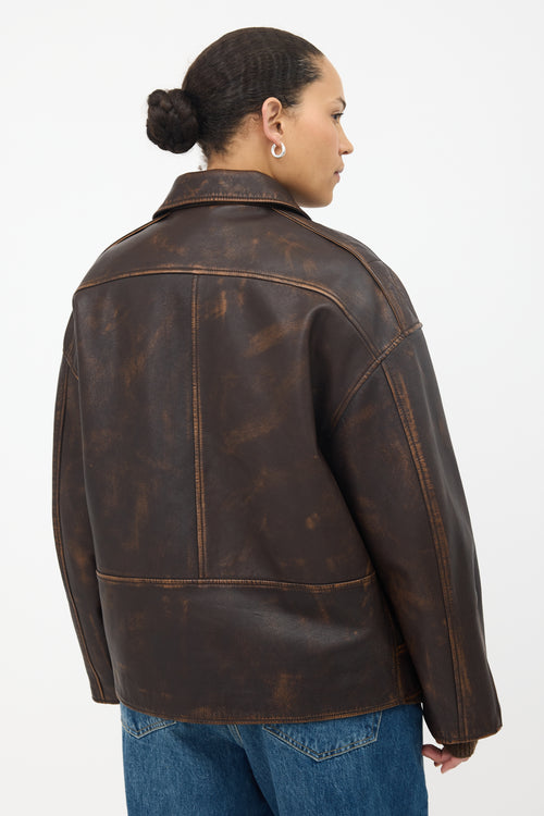 Grlfrnd Distressed Leather Alek Jacket