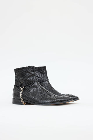 Guardi Exotic Leather Harness Boot