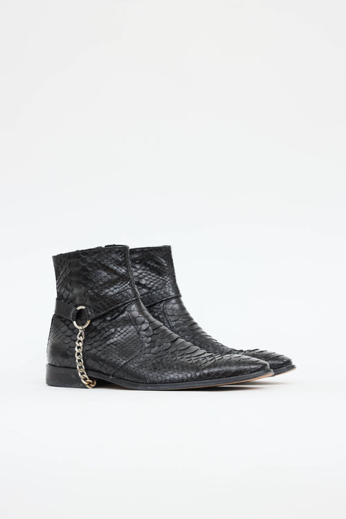 Guardi Exotic Leather Harness Boot