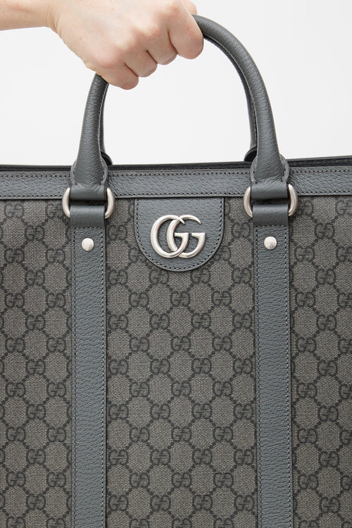 Gucci Grey Ophidia Monogram Leather Tote Bag