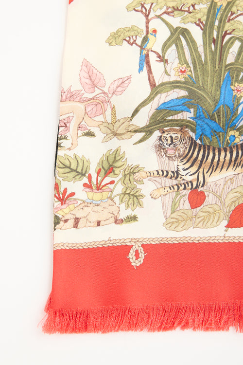 Gucci 100 Floral GG Scarf