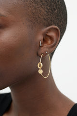 Gucci 18K Gold Bamboo Hoop Earrings