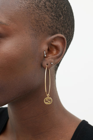 Gucci 18K Gold GG Hoop Earring