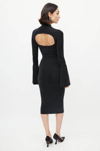 Wolford // Brown Ribbed Wool Turtleneck Dress – VSP Consignment
