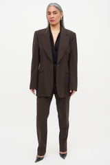 Gucci 1990s Wool Peak Lapel Suit