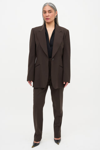 Gucci 1990s Wool Peak Lapel Suit