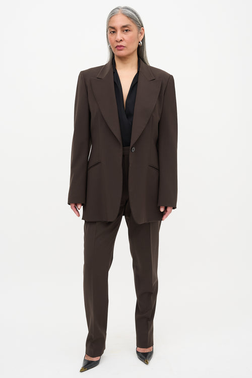 Gucci 1990s Wool Peak Lapel Suit