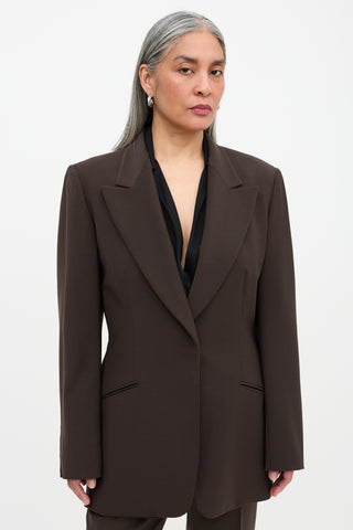 Gucci 1990s Wool Peak Lapel Suit