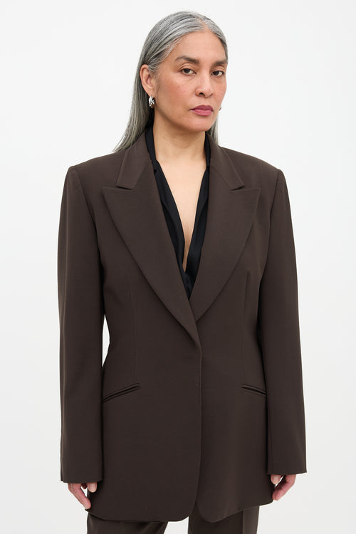 Gucci 1990s Wool Peak Lapel Suit