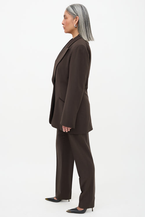 Gucci 1990s Wool Peak Lapel Suit