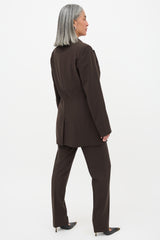 Gucci 1990s Wool Peak Lapel Suit