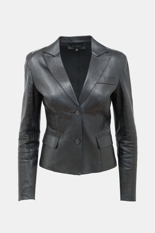Gucci 1999 Leather Blazer