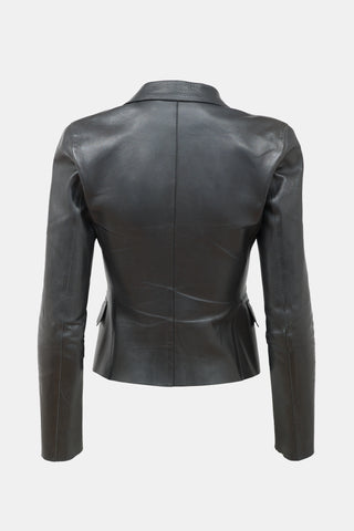 Gucci 1999 Leather Blazer