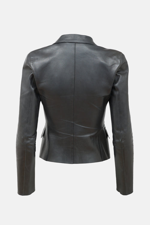 Gucci 1999 Leather Blazer