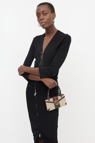 Gucci 2000s Canvas Web Reins Pochette Bag