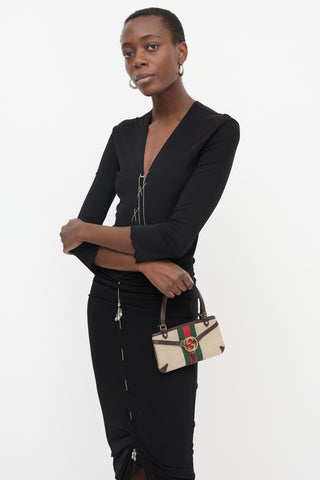 Gucci 2000s Canvas Web Reins Pochette Bag