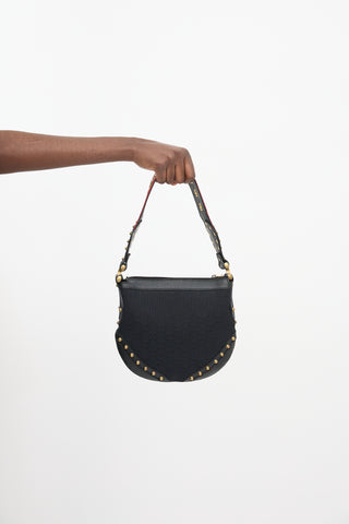 Gucci 2000s GG Jacquard Small Pelham Studded Bag