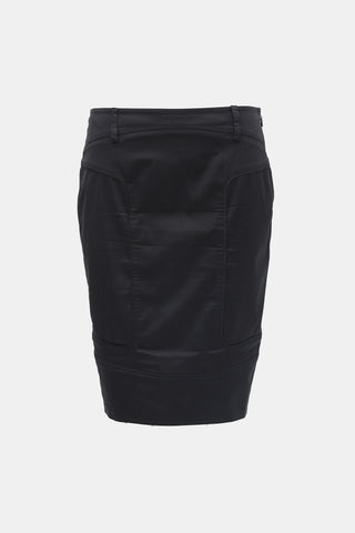 Gucci 2003 Satin Pencil Skirt