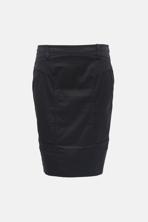 Gucci 2003 Satin Pencil Skirt