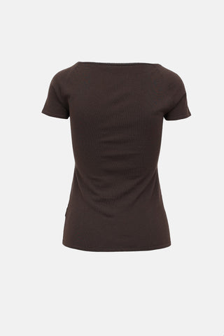 Gucci 2006 Bamboo V-Neck T-Shirt