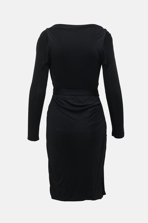 Gucci 2008 Draped Jersey Dress