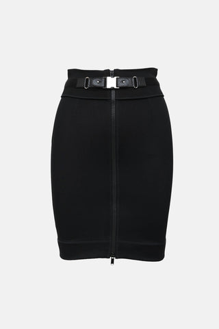 Gucci 2009 Buckle Zip Mini Skirt