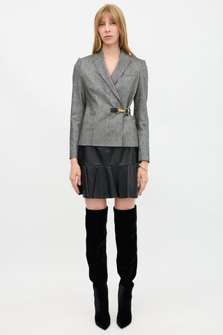 Gucci 2009 Wool Wrap Front Blazer
