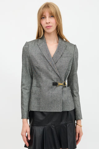 Gucci 2009 Wool Wrap Front Blazer