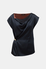 Gucci 2010 Silk Satin Draped Top