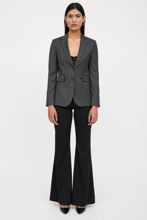 Gucci 2015 Wool Geometric Woven Blazer