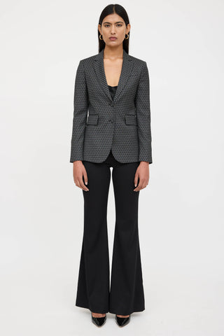 Gucci 2015 Wool Geometric Woven Blazer