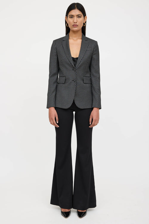Gucci 2015 Wool Geometric Woven Blazer