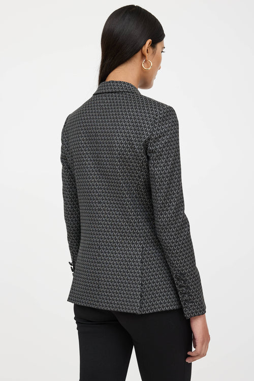 Gucci 2015 Wool Geometric Woven Blazer