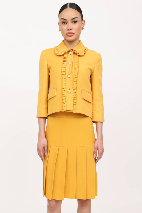 Gucci 2015 Pearl Jacket & Skirt Co-Ord Set