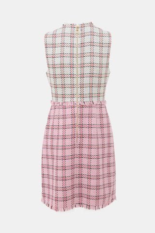 Gucci 2016 Tweed Check Dress