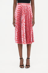 Gucci 2016 Metallic Jacquard Pleat Skirt