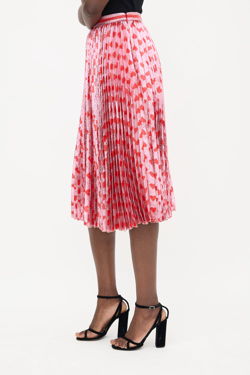 Gucci 2016 Metallic Jacquard Pleat Skirt