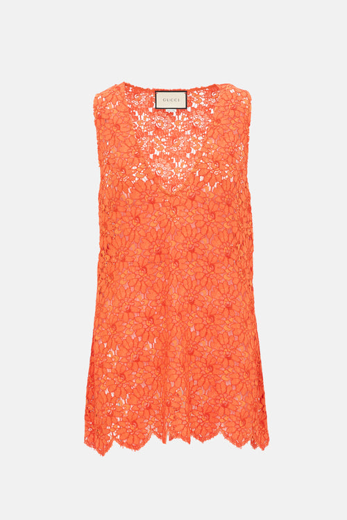 Gucci 2017 Lace Mini Shift Dress