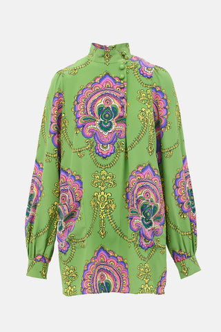Gucci 2017 Silk Paisley Mini Dress