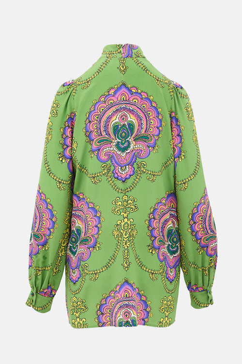Gucci 2017 Silk Paisley Mini Dress