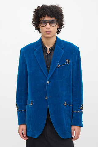 Gucci 2018 Velvet Embroidered Blazer