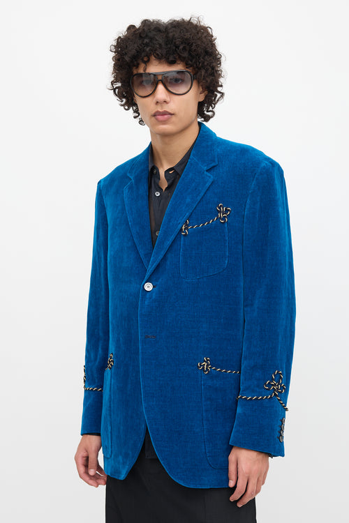 Gucci 2018 Velvet Embroidered Blazer