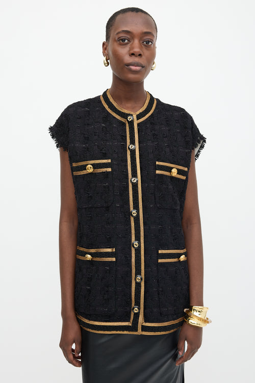 Gucci 2018 Tweed Embroidered Vest