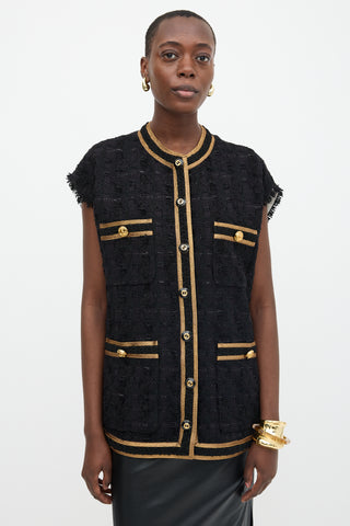 Gucci 2018 Tweed Embroidered Vest