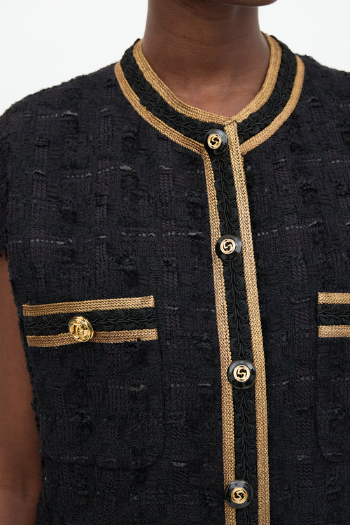 Gucci 2018 Tweed Embroidered Vest